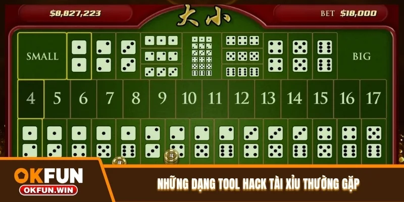 Những dạng tool hack Tài Xỉu thường gặp